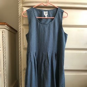 EUC Vintage 90's Printed Blue Dress